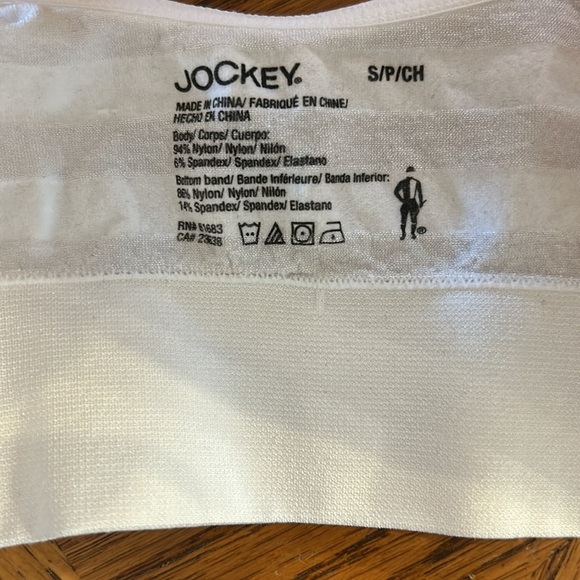 Jockey Matte & Shine Women's (S) White Microfiber Stretch NWT V Neck Bralette - Picture 5 of 6